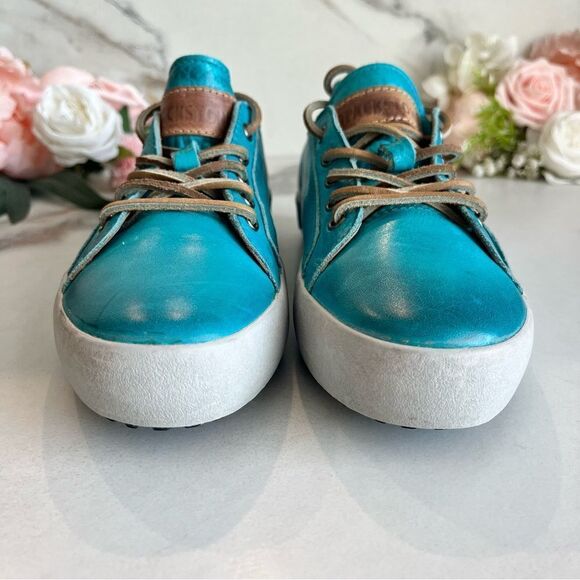 BLACKSTONE JL21 Sneaker in Turquoise Blue Leather Size 7 NEW - Picture 8 of 14